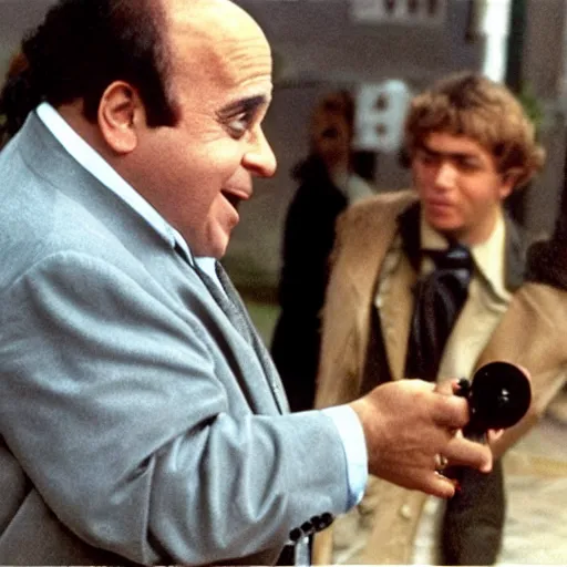 Image similar to Danny Devito learns to love the bomb