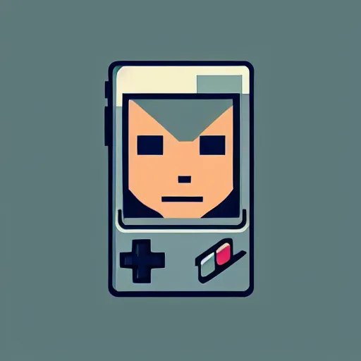 Image similar to face icon stylized minimalist game boy sp, loftis, cory behance hd by jesper ejsing, by rhads, makoto shinkai and lois van baarle, ilya kuvshinov, rossdraws global illumination