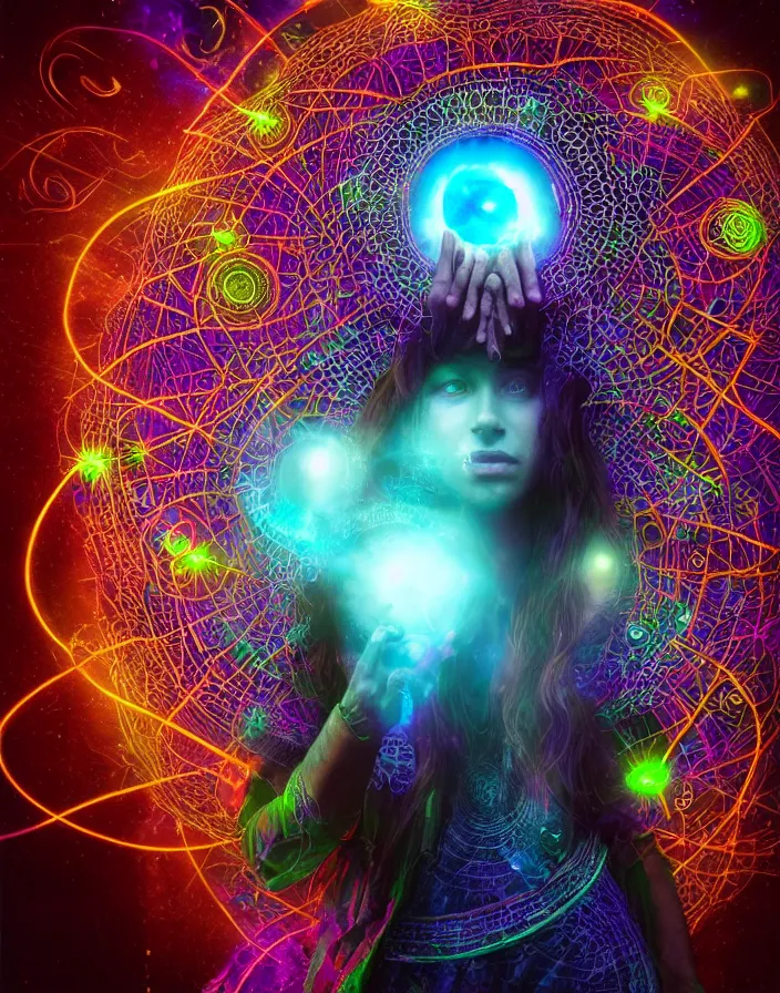 Prompt: “Visionary Urban Shaman Lightworker Alchemist Druid, Mystery, Love, wholeness, rooted lineage, web of life, open eye freedom, very coherent symmetrical artwork, cinematic, hyper realism, high detail, octane render, unreal engine, 8k, Vibrant colors, Smooth gradients, High contrast, depth of field”