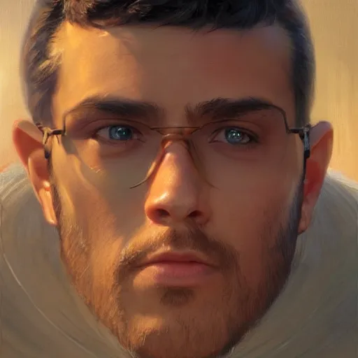 Prompt: the young latin goy as a realistic science fiction character, closeup portrait art by donato giancola and greg rutkowski and daniel dos santos, realistic face, digital art, trending on artstation