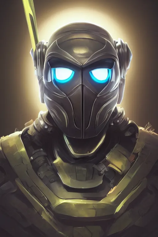 Image similar to epic mask helmet robot ninja portrait stylized as fornite style game design fanart by concept artist gervasio canda, behance hd by jesper ejsing, by rhads, makoto shinkai and lois van baarle, ilya kuvshinov, rossdraws global illumination radiating a glowing aura global illumination ray tracing hdr render in unreal engine 5