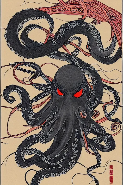 Image similar to professional digital art manga anime rendering of an octopus ninja, dressed as a ninja fighting with a katana. colorful design. higly detailed, intricate, by takato yamamoto, anime manga style, trending on art station.