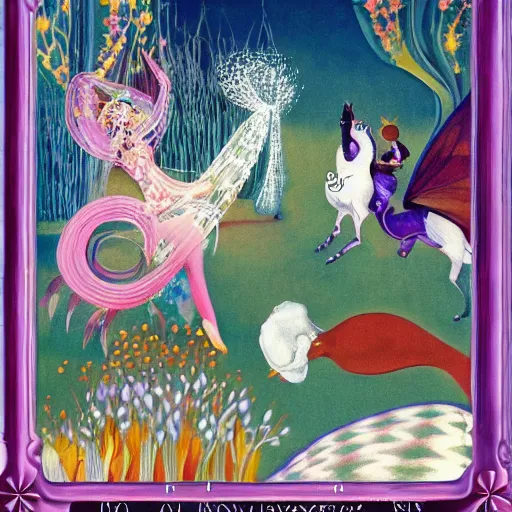 Image similar to a Hungarian Fairy tale, by Marcel Jankowicz, by Kay Nielsen, by Mary Blair, by Georgia o Keeffe, screenshot,