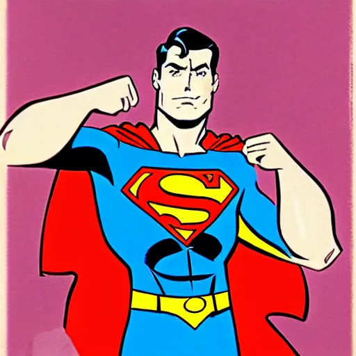 Prompt: superman ink illustration by darwyn cooke
