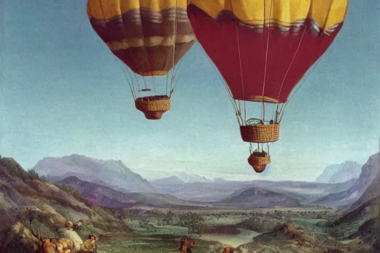 Image similar to Charles Darwin hot air balloon