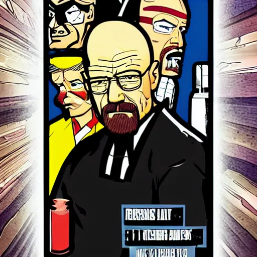 Image similar to breaking bad walter white as a marvel superhero marvel comics cover