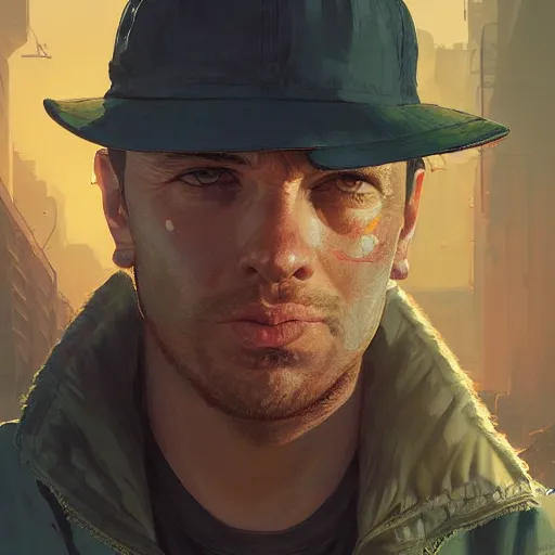 Image similar to highly detailed portrait rambo in gta v, stephen bliss, unreal engine, fantasy art by greg rutkowski, loish, rhads, ferdinand knab, makoto shinkai and lois van baarle, ilya kuvshinov, rossdraws, tom bagshaw, global illumination, radiant light, detailed and intricate environment