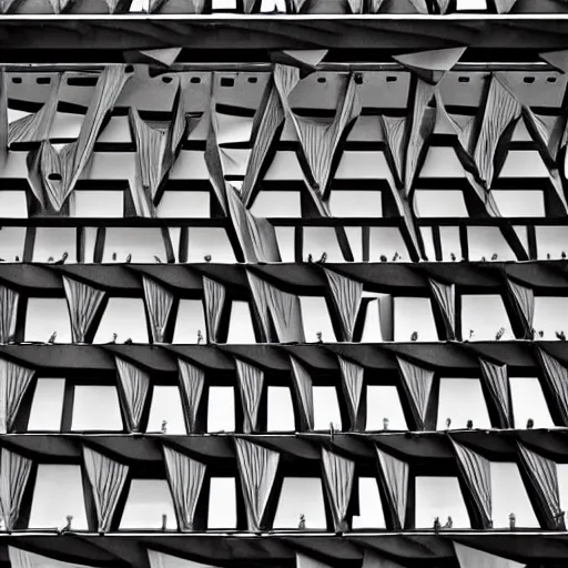 Prompt: “a facade designed by M.C. Escher”