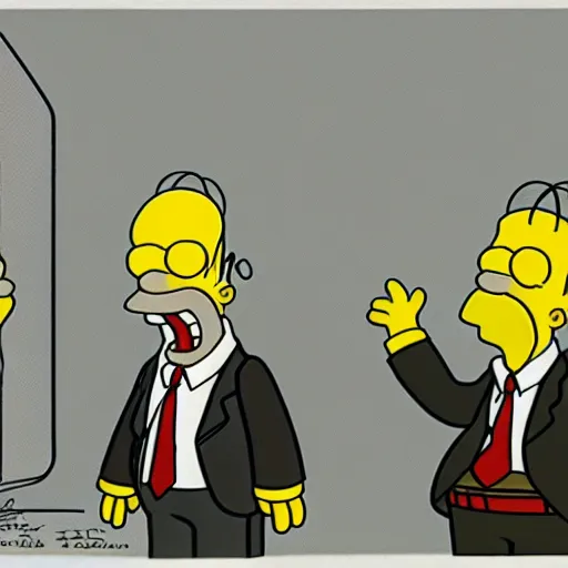 Image similar to concept art of homer Simpson yelling at bart, detailed , award winning