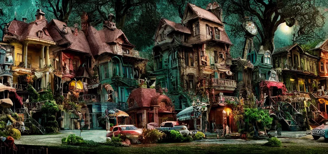 Image similar to a very high resolution image from a new movie. environment. photorealistic, photography, directed by tim burton