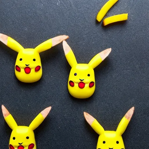 Prompt: Pikachu shaped fries