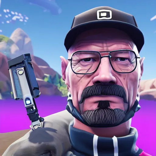 Image similar to walter white in fortnite