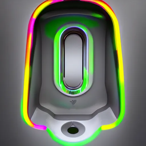 Prompt: An RGB gaming urinal, 4K photo, product photography,