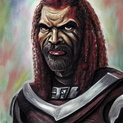 Image similar to portrait of a klingon warrior