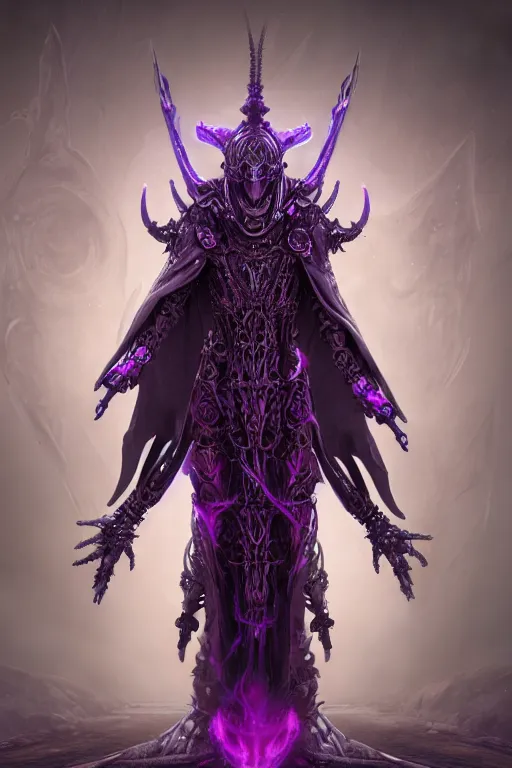 Prompt: high intricate game character pose design, ( ( biomechanical ) ) archanist covered in otherworldly dreamy purple magic, tattered!!! robe and hood, stone pathway, aetherpunk, scary, arrogant, hostile, unreal engine, octane render, 5 0 0 px, 8 k, wide angle