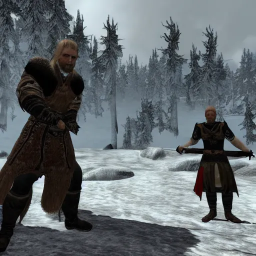 Prompt: Putin in Skyrim