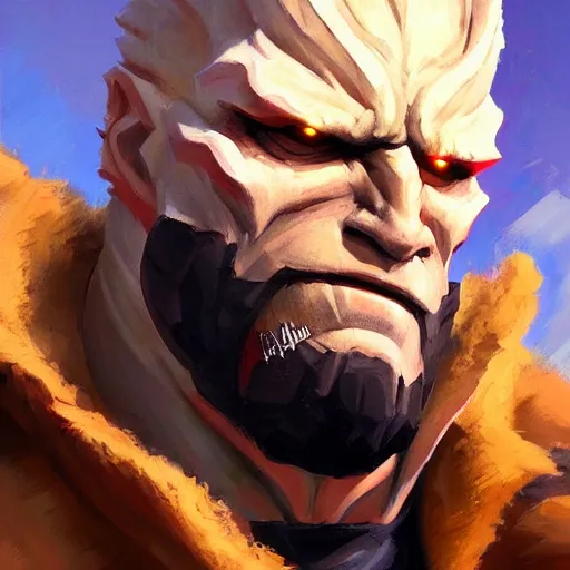 Image similar to greg manchess portrait painting of arthur douglas drax the destroyer as overwatch character, medium shot, asymmetrical, profile picture, organic painting, sunny day, matte painting, bold shapes, hard edges, street art, trending on artstation, by huang guangjian and gil elvgren and sachin teng