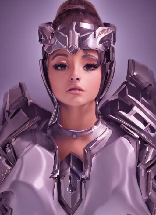 Image similar to Ariana Grande wearing fantasy battle armor by Ilya Kushvikov, symmetrical face concept art, octane render unreal engine meta humans, trending on artstation