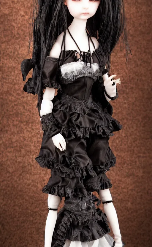 Image similar to dollfie in gothic dress