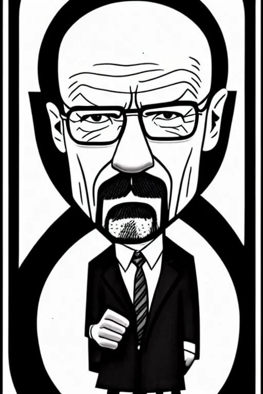 Image similar to walter white, as drawn by dan decarlo, highly detailed,