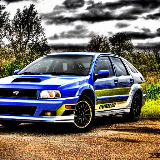 Image similar to velociraptor mongoliensis velociraptor in the style of wrx impreza, hdr 8 k