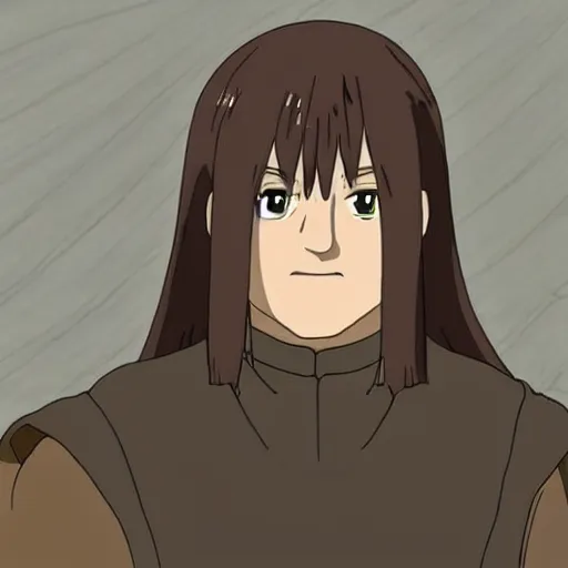 Image similar to Ned Stark as an anime character from Studio Ghibli