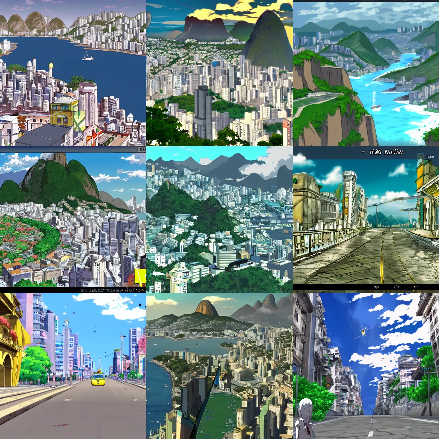 Prompt: rio de janeiro, screenshot from a 2012s anime