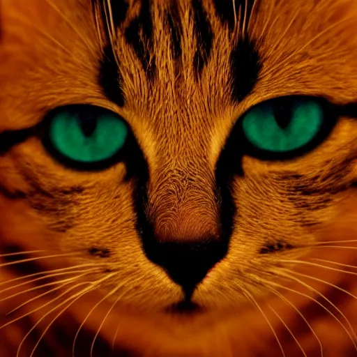 Image similar to an [ [ [ [ orange ] ] ] ] kitty front view