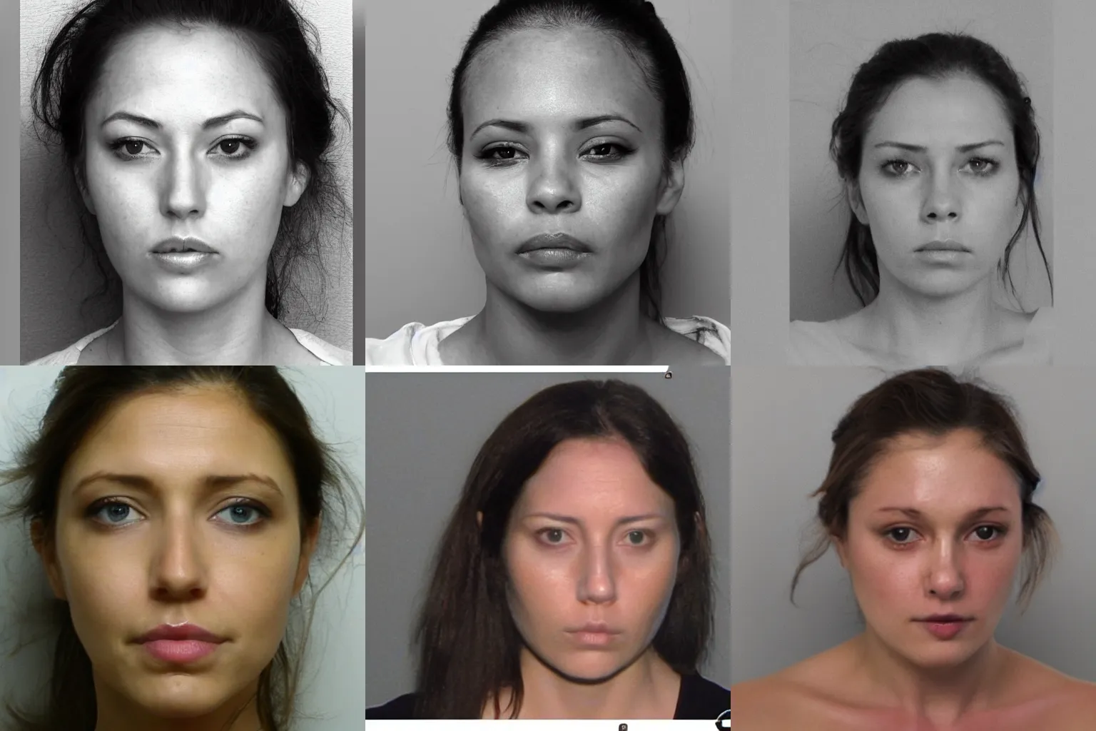 Prompt: mugshot of beautiful woman