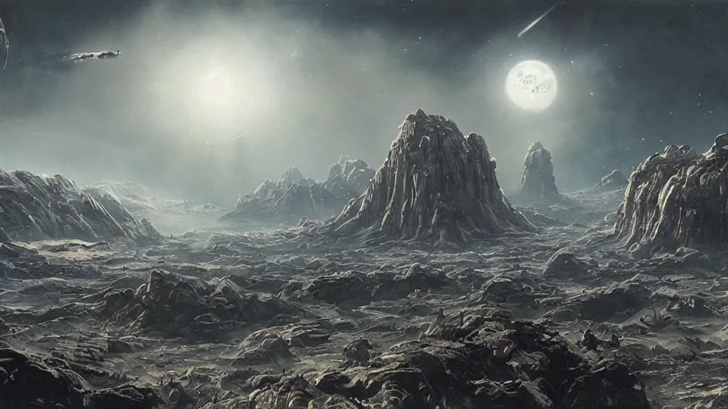 Image similar to alien planet, an empire in upheaval by arthur haas, cinematic matte painting