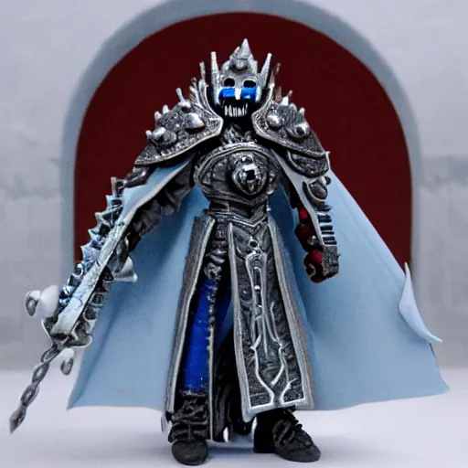 Image similar to the lich king, claymotion