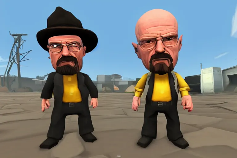 Image similar to Walter White is Heavy from Team Fortress 2