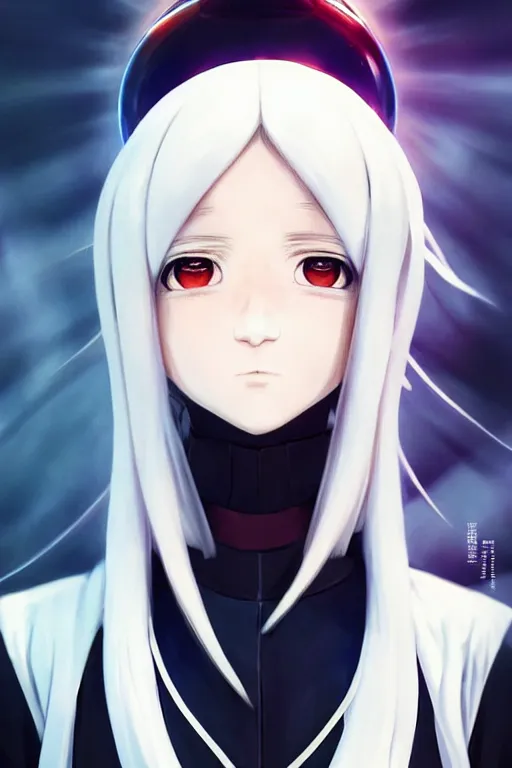 Image similar to portrait Anime cyborg girl in nun clothes, holy church Warhammer 40000, cute-fine-face, white-hair pretty face, realistic shaded Perfect face, fine details. Anime. realistic shaded lighting by Ilya Kuvshinov katsuhiro otomo ghost-in-the-shell, magali villeneuve, artgerm, rutkowski, WLOP Jeremy Lipkin and Giuseppe Dangelico Pino and Michael Garmash and Rob Rey