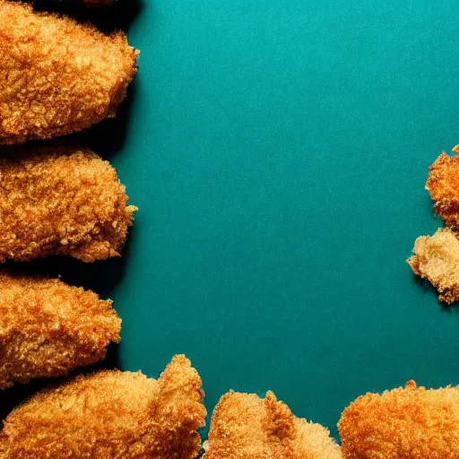 Image similar to a photo of a breaded chicken, professional, studio, 4 k
