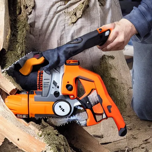 Image similar to screwdriver chainsaw man wreaking havoc