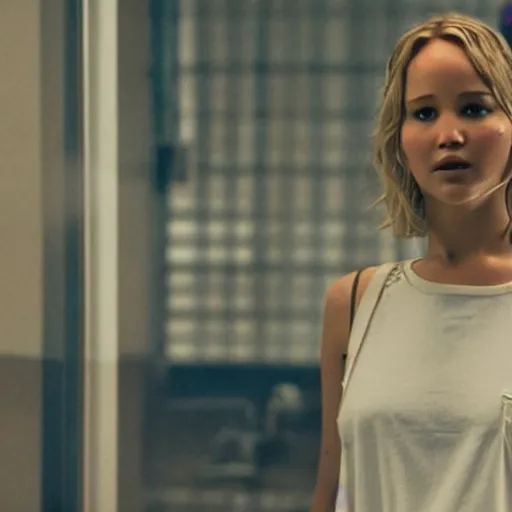 Prompt: still of Jennifer Lawrence as Jesse in remake of Breaking Bad (2029)