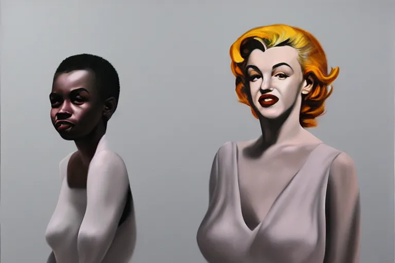Image similar to portrait of merlyn monroe artwork by tim eitel