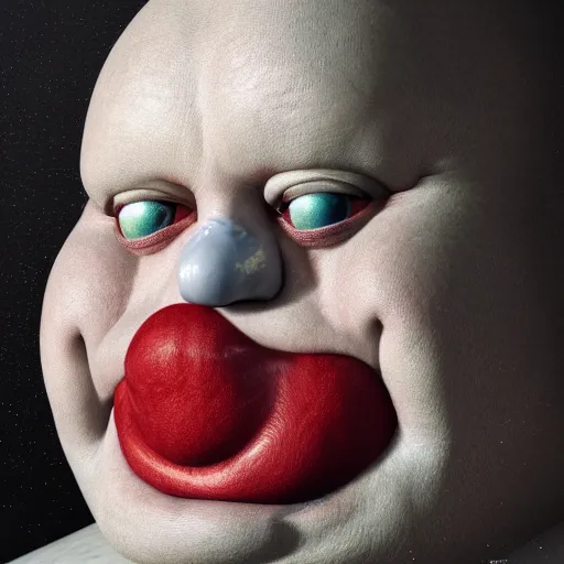 Prompt: hyperrealistic dslr film still of grotesquely morbidly obese ronald mcdonald, stunning 8 k octane comprehensive 3 d render, inspired by istvan sandorfi & greg rutkowski & unreal engine, perfect symmetry, dim volumetric cinematic lighting, extremely hyper - detailed, extremely lifelike attributes & lifelike texture, intricate, masterpiece, artstation, stunning