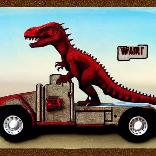 Image similar to tyrannosaurus rex as a truck in the style of star wars