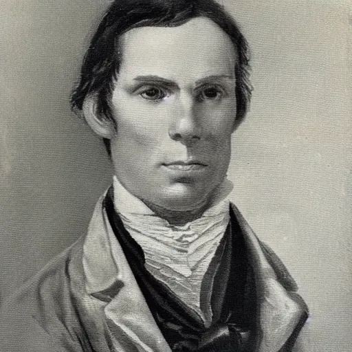 Image similar to An early 1800s oil painting of Jerma985 in the early 1800s, grainy, realistic, very realistic, hyperrealistic, highly detailed, very detailed, extremely detailed, very neat, very epic, very cool, detailed, trending on artstation