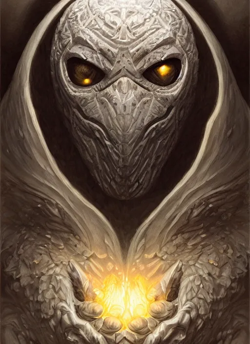 Image similar to pand bear mf doom reptile eyes, white furry skin. intricate, elegant, highly detailed, centered, digital painting, artstation, concept art, smooth, sharp focus, illustration, artgerm, tomasz alen kopera, peter mohrbacher, donato giancola, joseph christian leyendecker, wlop, frank frazetta