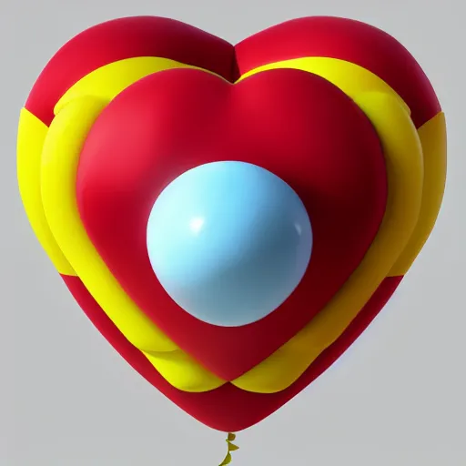 Image similar to a cyndiquil from pokemon with a heart shaped balloon, a 3 d render by pedro pedraja, featured on polycount, pixel art, rendered in maya, 2 d game art, rendered in cinema 4 d