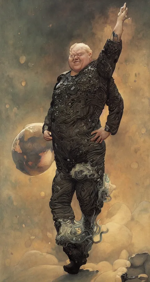 Prompt: baron harkonnen, by edgar maxence artgerm ross tran and michael whelan and gustav klimpt