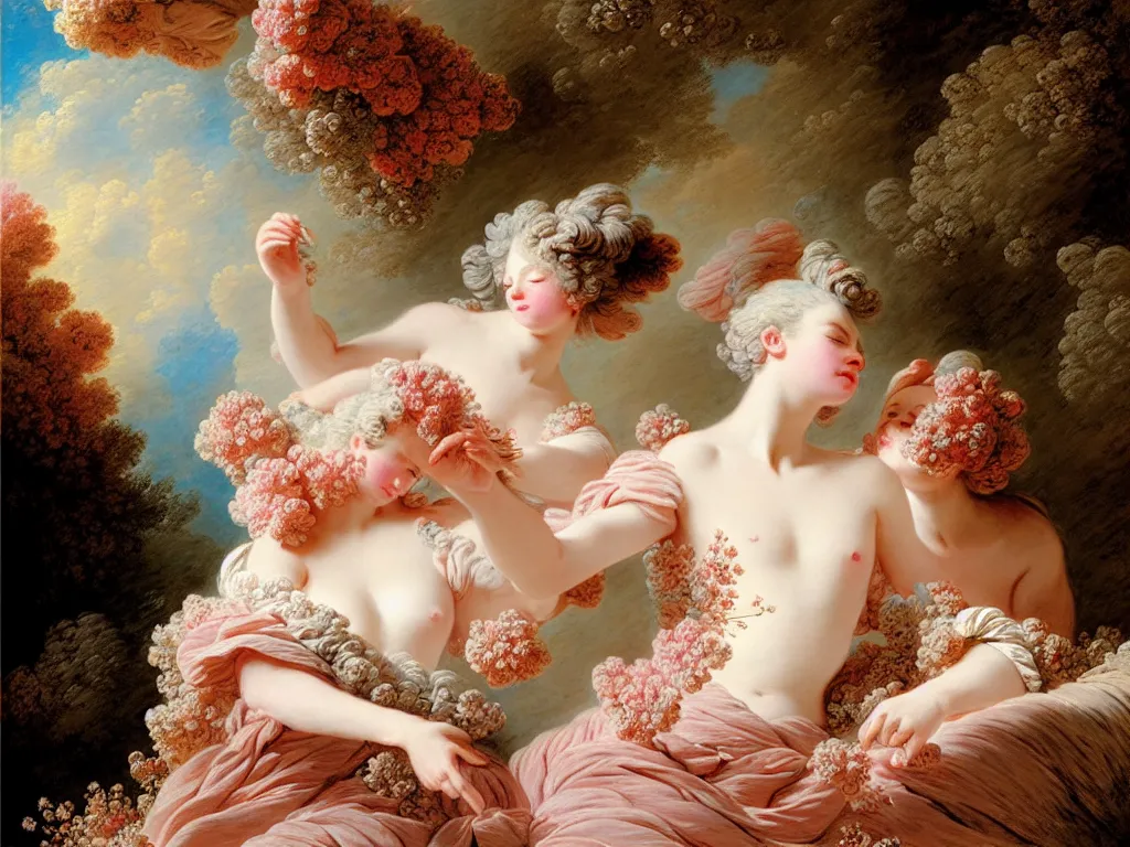 Image similar to fragrance advertising campaign by jean honore fragonard, highly detailed, intricate