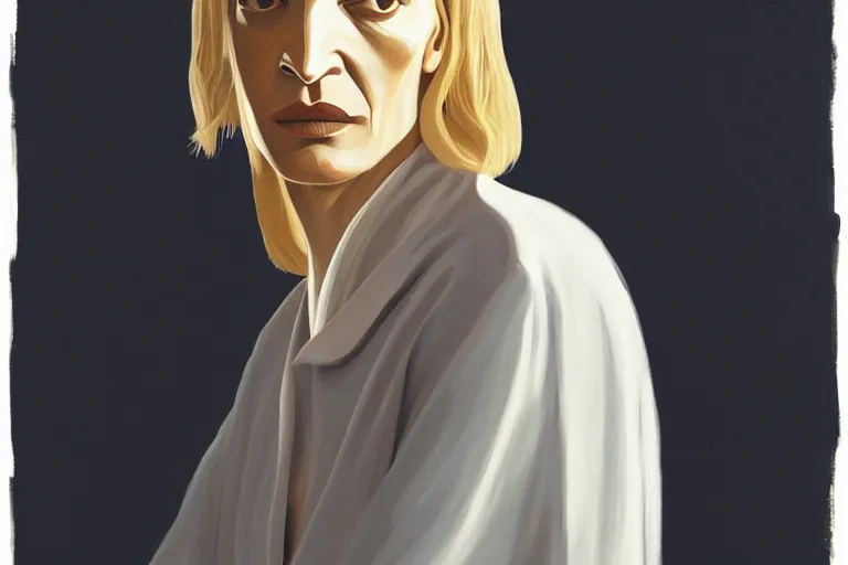 Image similar to portrait of uma thurman artwork by tim eitel