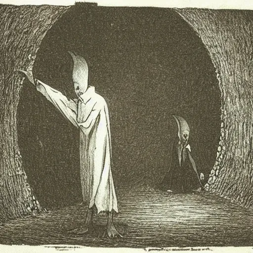 Prompt: “Nosferatu in a bowlin alley” Gustav Dore