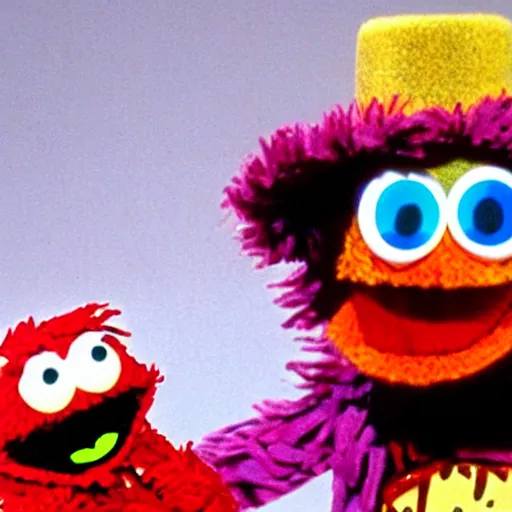 Prompt: Freddy Krueger as a Muppet on Sesame Street