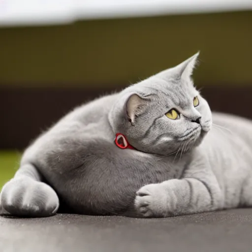 Prompt: a British Shorthair licking itself