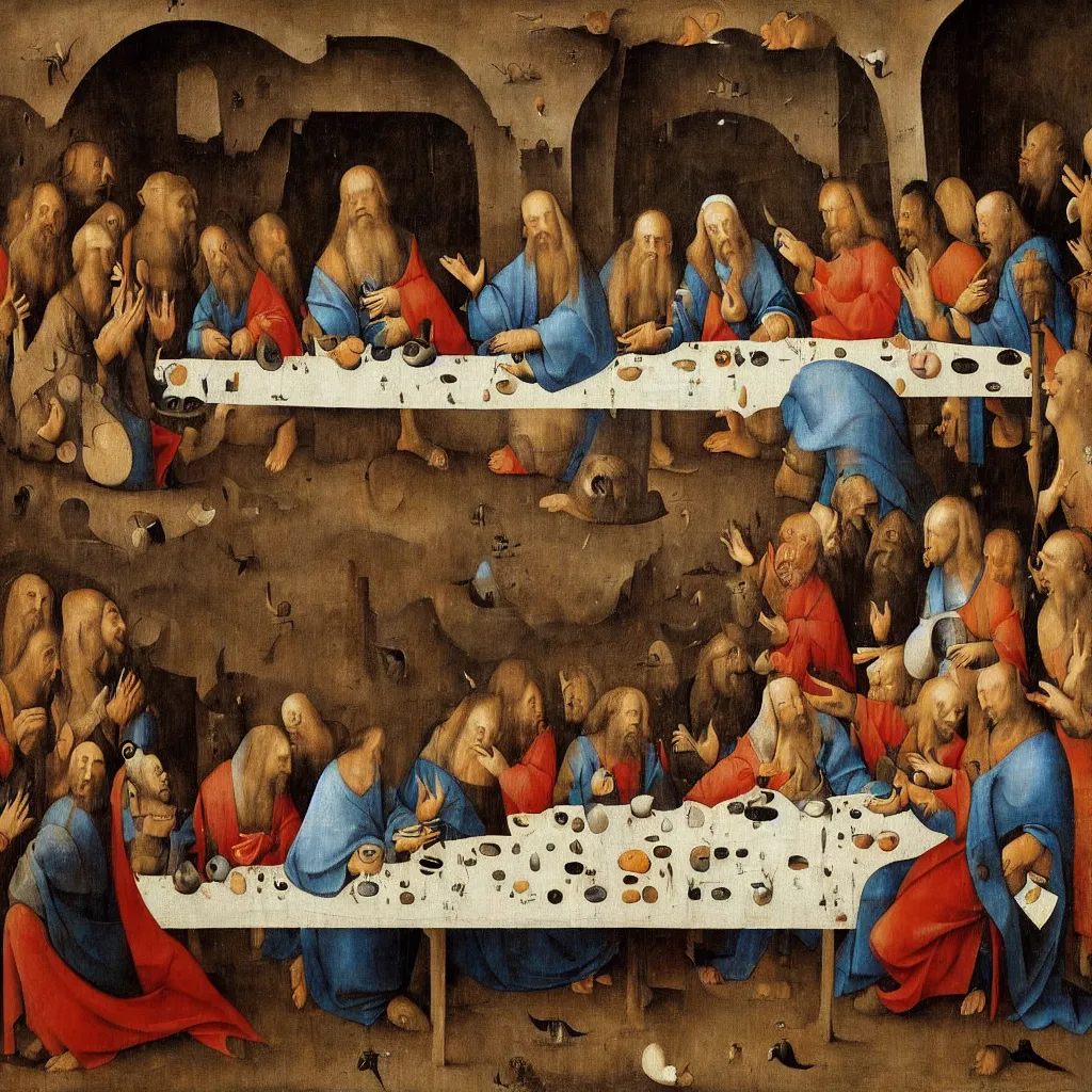 Image similar to The Last Supper by Hieronymus Bosch