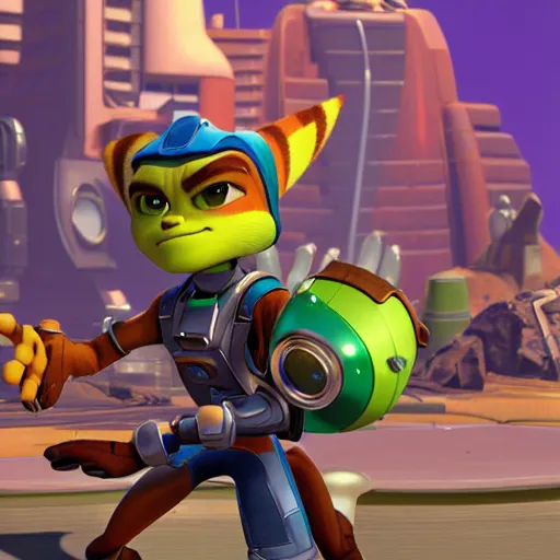 Image similar to ratchet and clank designed by bruce w. smith